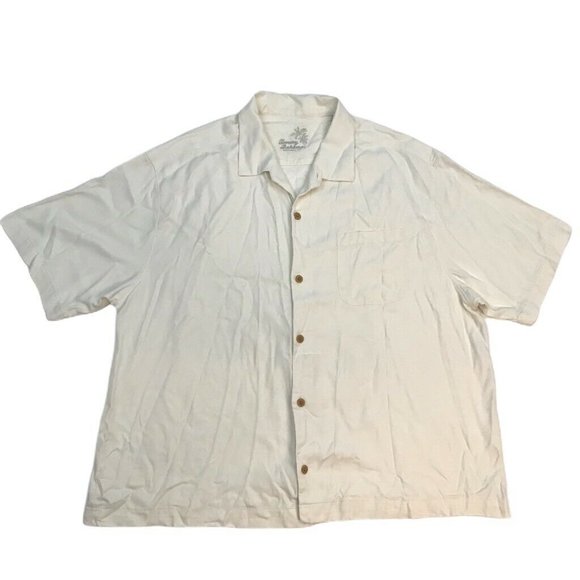 Tommy Bahama Other - Tommy Bahama Silk Button Front Shirt Beige XXL
